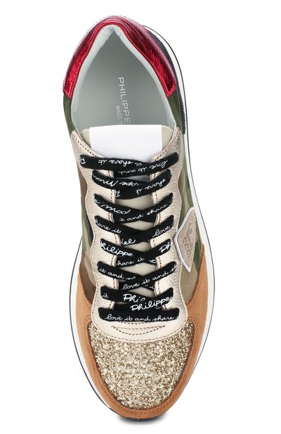 Текстильные кроссовки PHILIPPE MODEL хаки цвета по цене 28300 руб., арт. TZLD CC01, фото 5 Текстильные кроссовки PHILIPPE MODEL, арт. TZLD CC01, фото 5