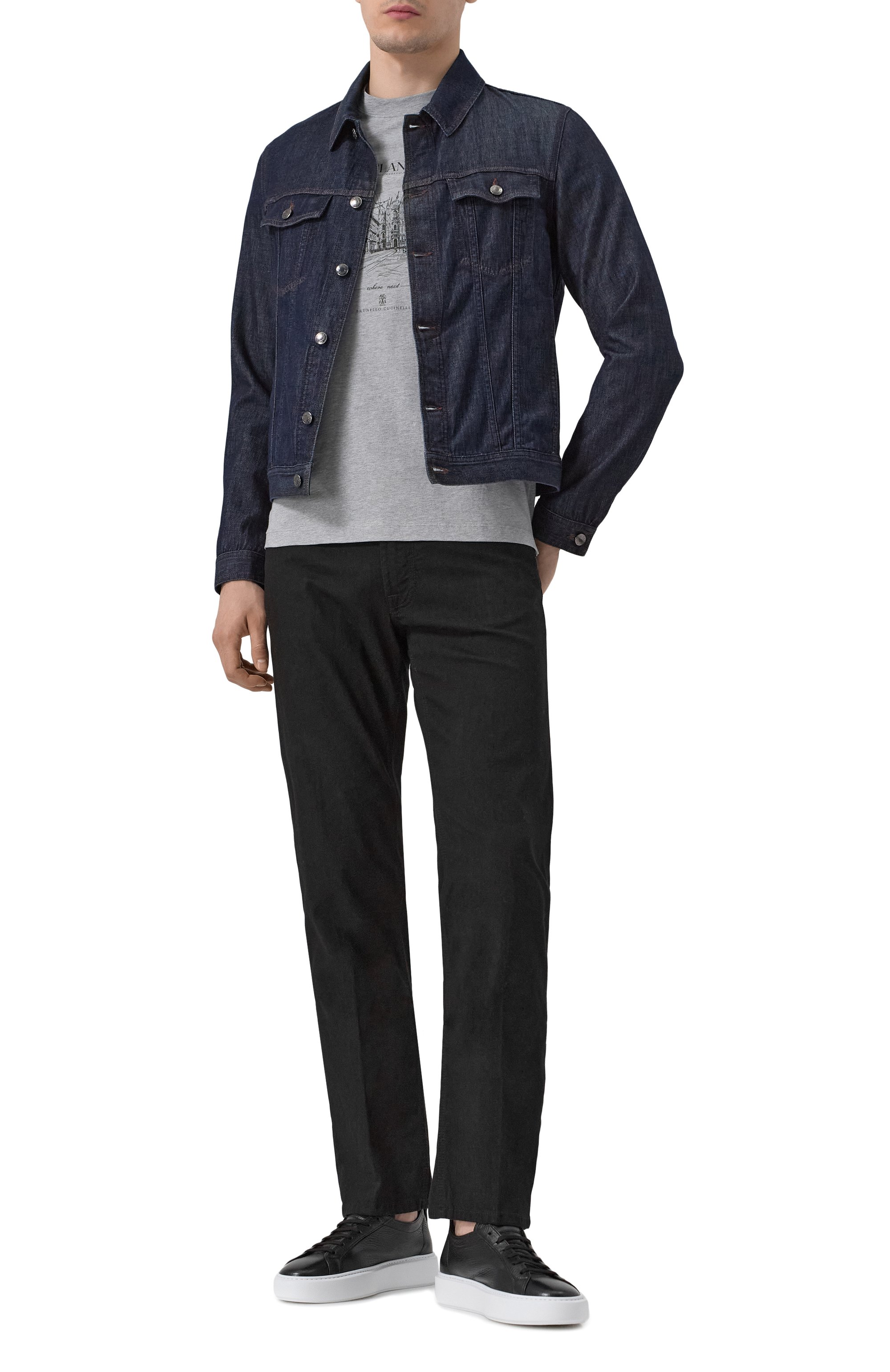 Хлопковая футболка BRUNELLO CUCINELLI, арт. M0B138455, фото 2