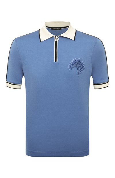 Мужское поло из шелка и хлопка STEFANO RICCI, арт. K818919P31/T23271