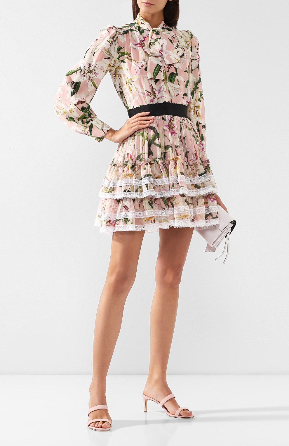 Юбка из смеси шелка и хлопка DOLCE & GABBANA, арт. F4B0BT/HS147, фото 2