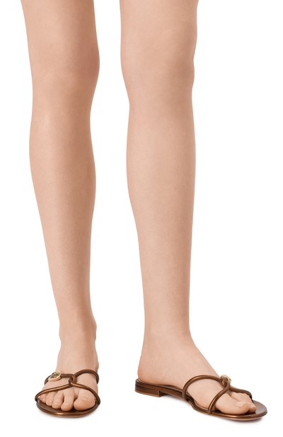 Кожаные шлепанцы black mamba GIANVITO ROSSI, арт. G10017.05RIC.NPSCH0C, фото 3