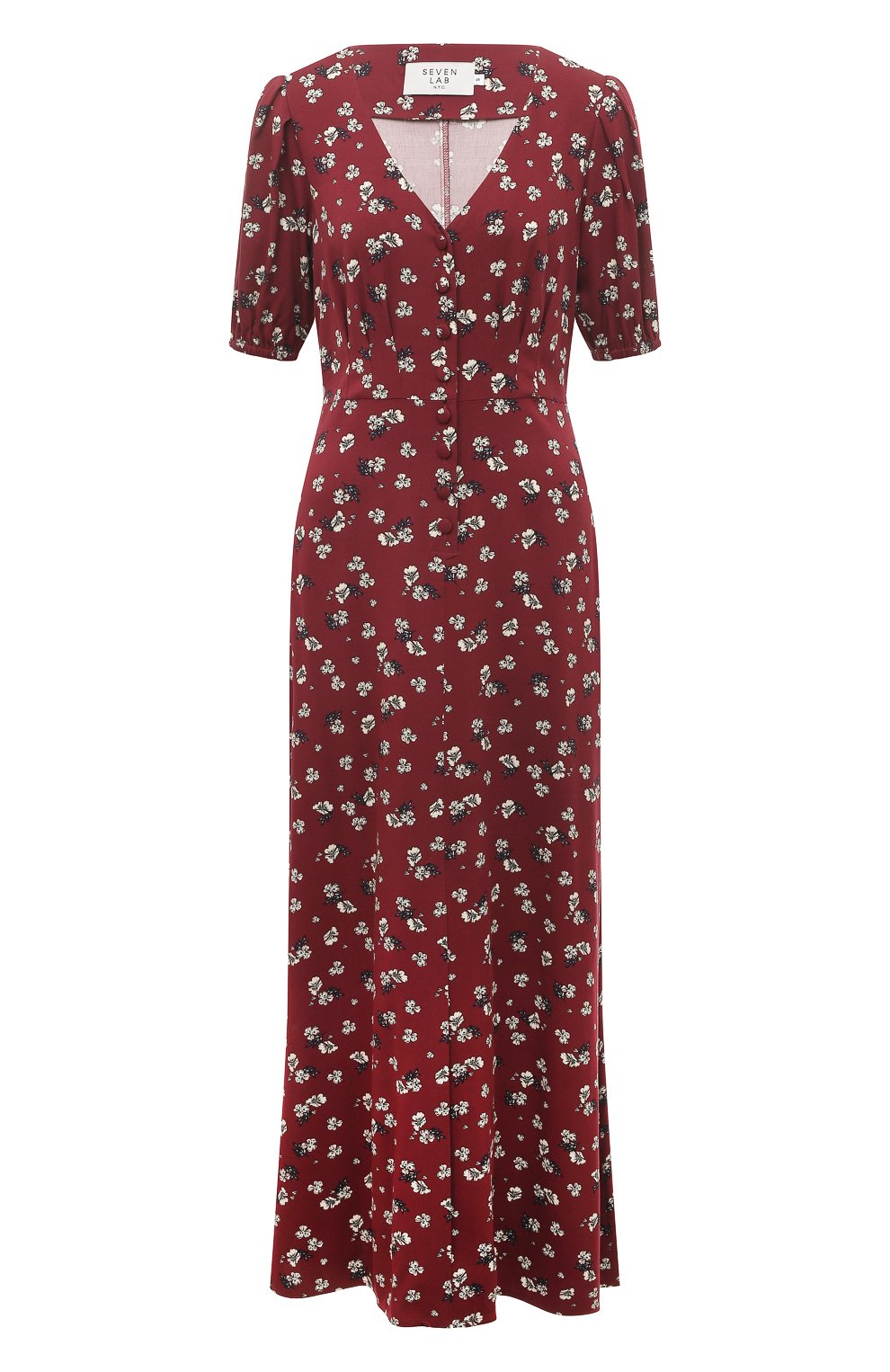Платье из вискозы SEVEN LAB бордового цвета по цене 16800 руб., арт. SDV.14.866.343, фото 1 Платье из вискозы SEVEN LAB, арт. SDV.14.866.343, фото 1