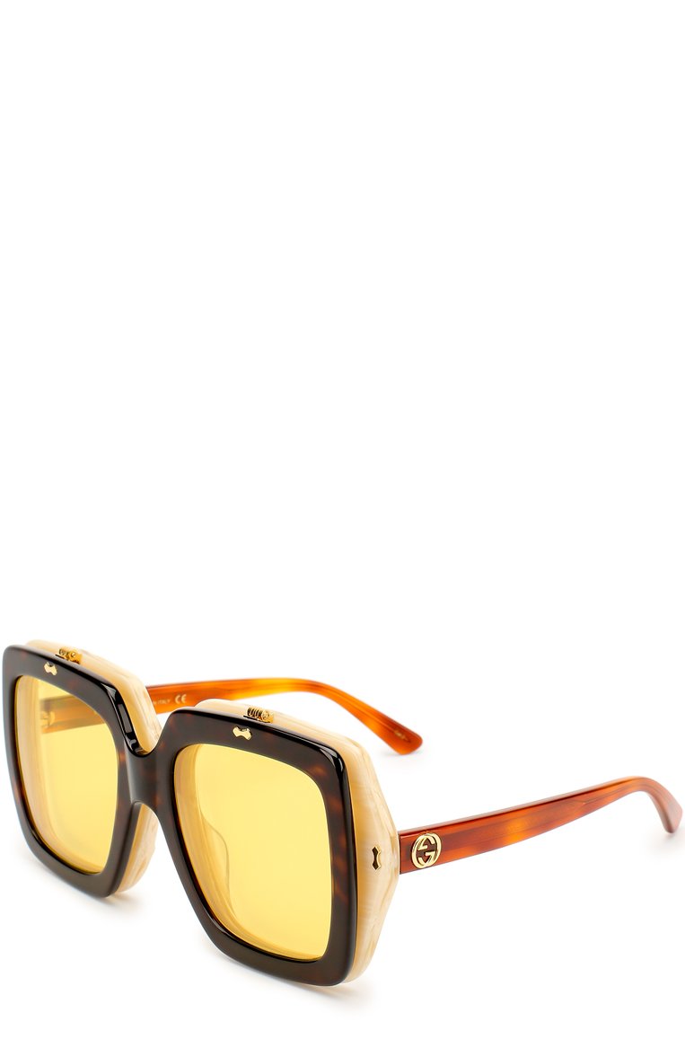 Женские солнцезащитные очки GUCCI коричневого цвета, арт. 0088 003 | Фото 1 (Материал внутренний: Не назначено; Региональные ограничения белый список (Axapta Mercury): Не проставлено; Нос: Не проставлено; Тип очков: С/з)