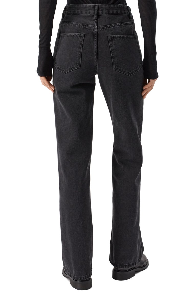 Женские джинсы ANN DEMEULEMEESTER темно-серого цвета, арт. B0012724/FA039 | Фото 4 (Длина (брюки, джинсы): Удлиненные; Драгоценные камни: Проставлено; Материал сплава: Проставлено; Детали: Декор; Стили: Кэжуэл; К�росс-КТ: Деним; Материал внешний: Деним, Хлопок; Силуэт Ж (брюки и джинсы): Прямые)