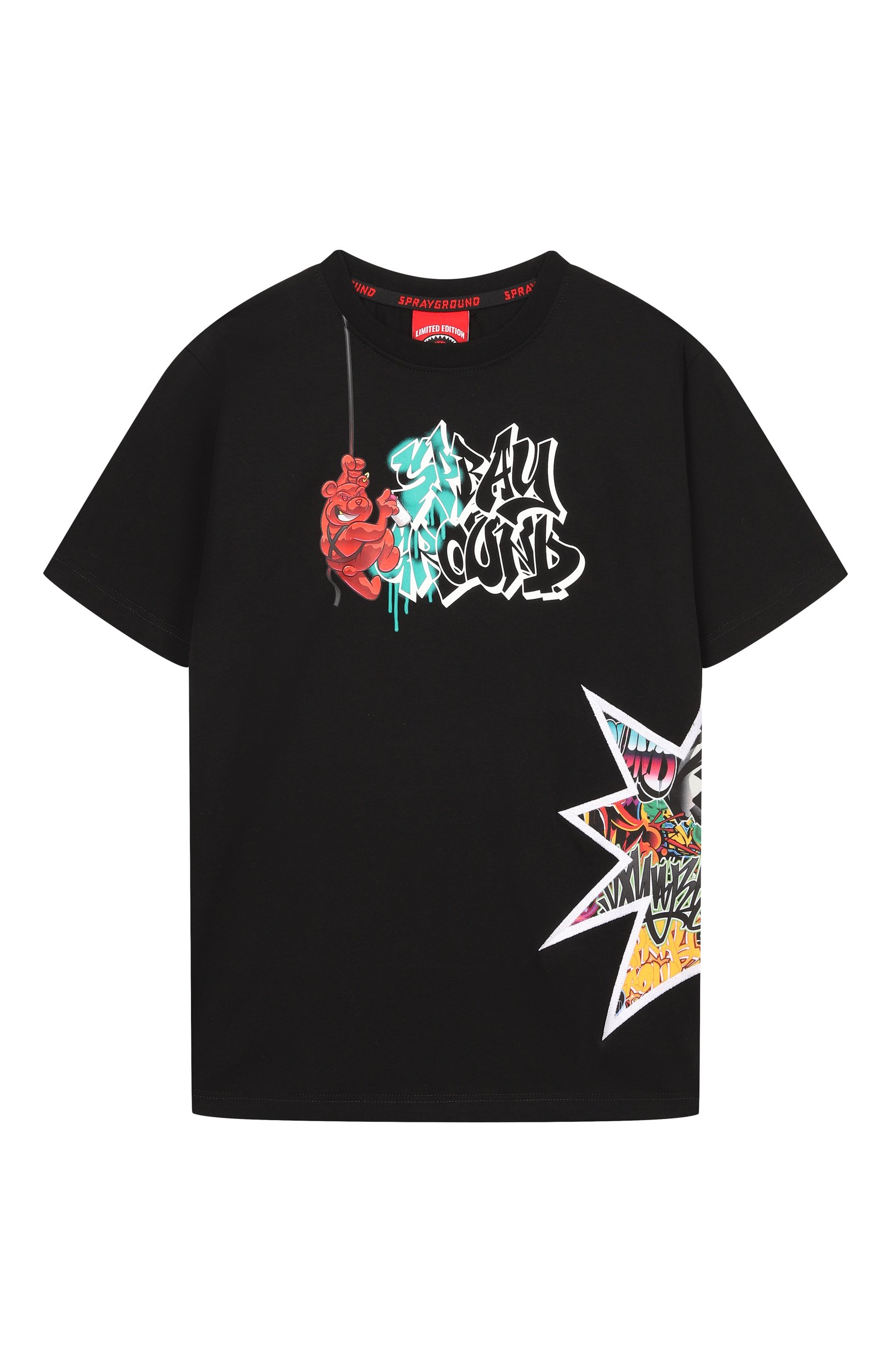 Хлопковая футболка SPRAYGROUND, арт. SPY1532/GRAFFITI BITE REGULAR T-SHIRT, фото 1