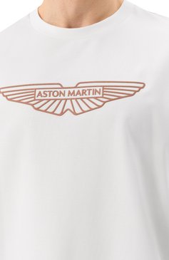 Мужская хлопковая футболка boss x aston martin BOSS CAMEL белого цвета, арт. 50537881 | Фото 5 (Длина (для топов): Стандартные; Материал внешний: Хлопок; Рукава: Короткие; Стили: Кэжуэл; Принт: С принтом; Кросс-КТ: Джерси; Мужское Кросс-КТ: Футболка-одежда)