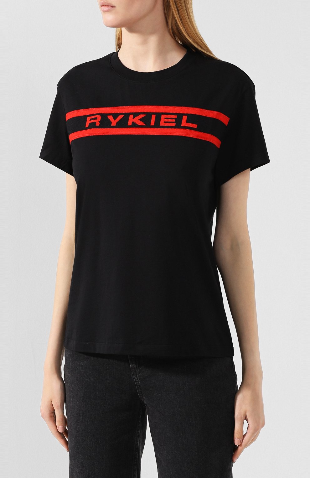 Хлопковая футболка SONIA RYKIEL черного цвета по цене 18900 руб., арт. 13515018-HA, фото 3 Хлопковая футболка SONIA RYKIEL, арт. 13515018-HA, фото 3