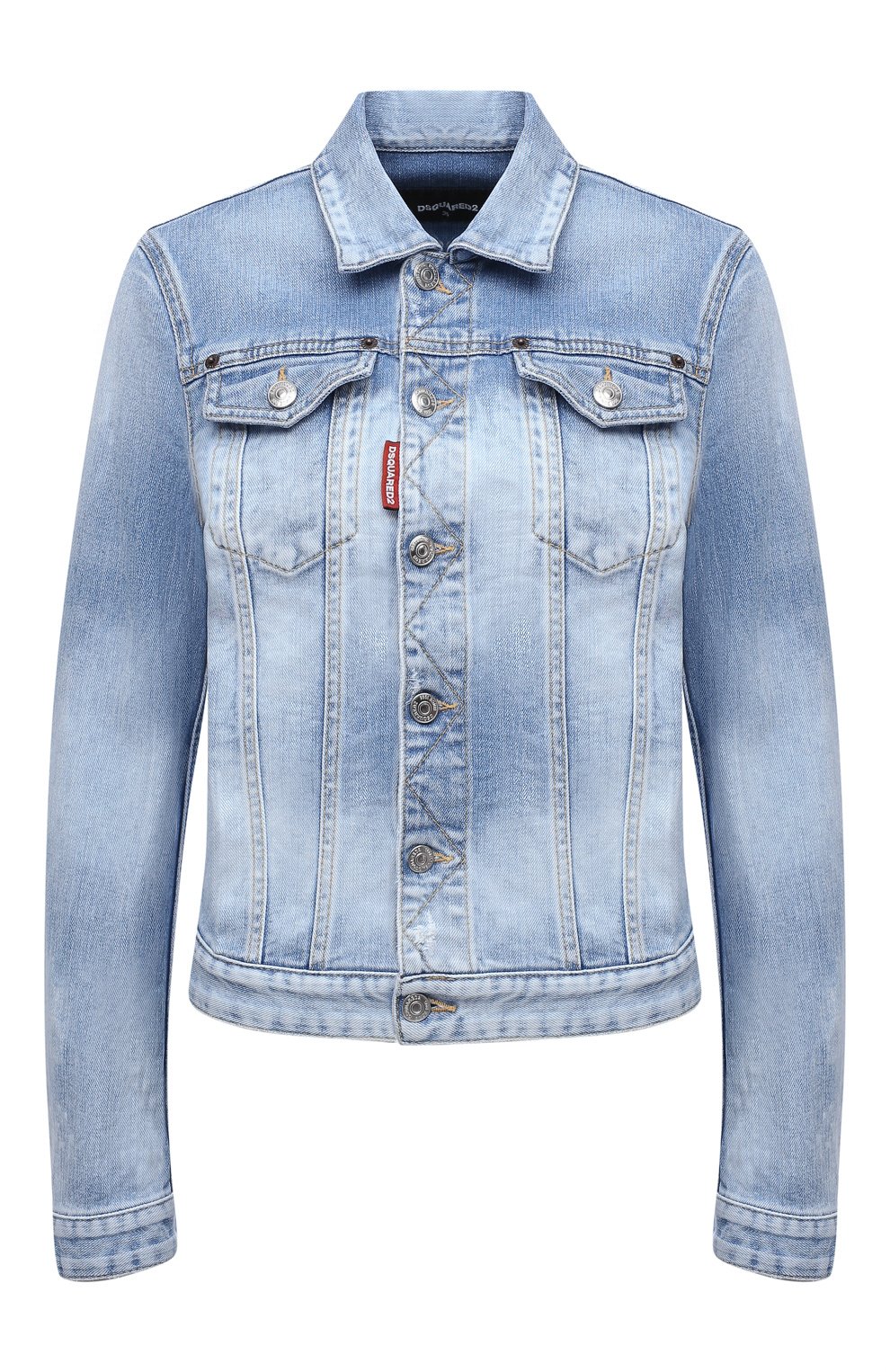 Джинсовая куртка DSQUARED2 голубого цвета по цене 74600 руб., арт. S75AM0892/S30663, фото 1 Джинсовая куртка DSQUARED2, арт. S75AM0892/S30663, фото 1