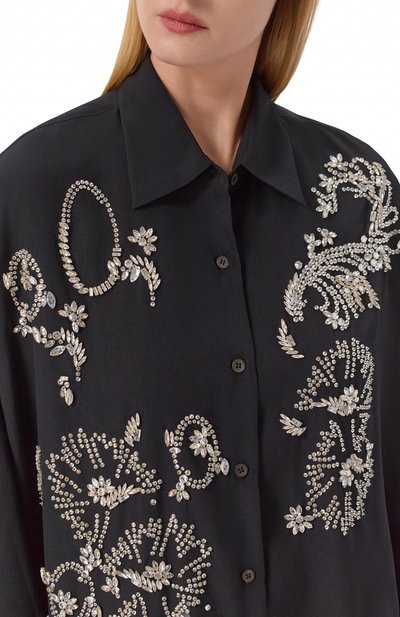 Рубашка с отделкой стразами DRIES VAN NOTEN, арт. 010759/3078, фото 5