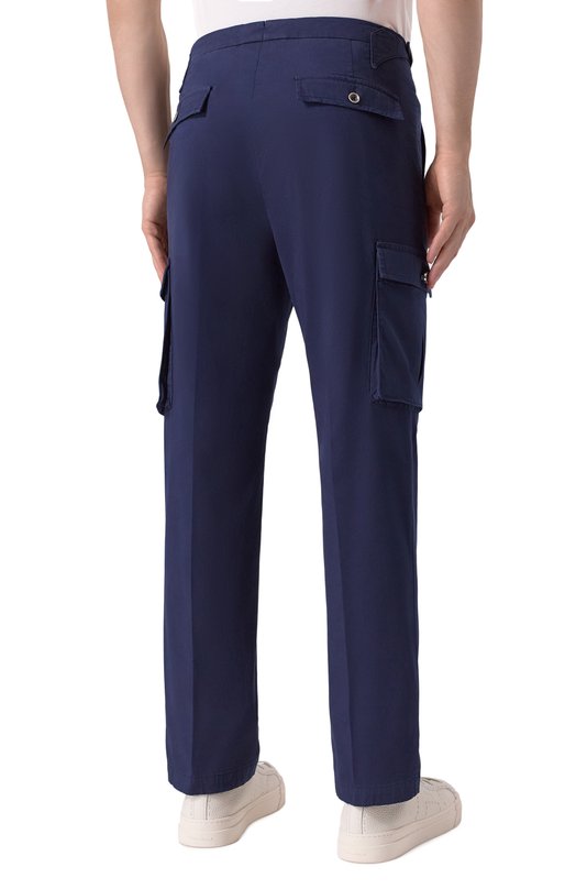 Хлопковые брюки-карго Kiton UP0005K0600F19 Синий  UP0005K0600F19 Фото 4