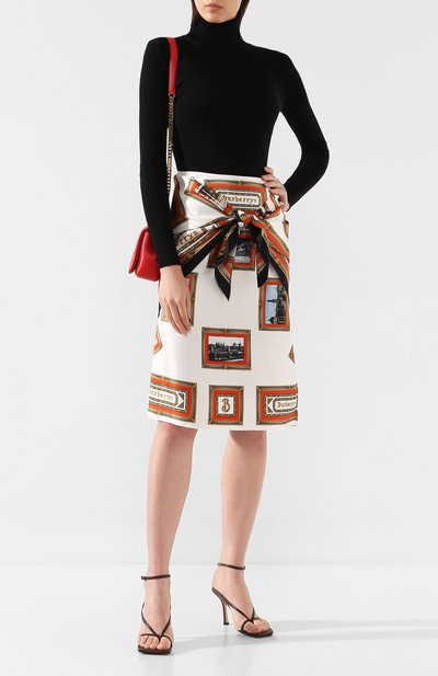 Шелковая юбка BURBERRY, арт. 8014208, фото 2