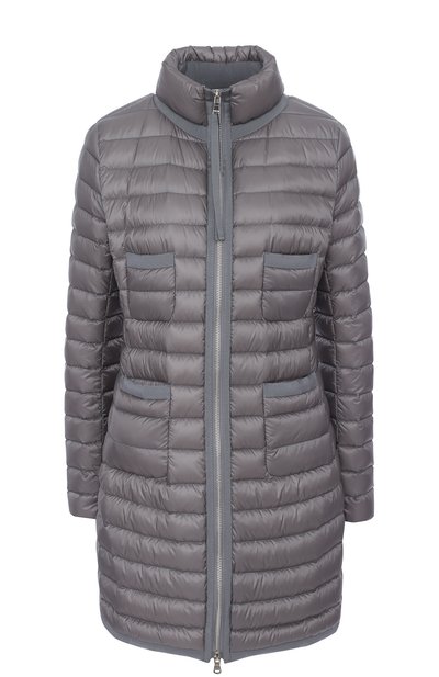 Женский стеганый пуховик на молнии с накладными карманами MONCLER, арт. C1-093-49853-94-53048