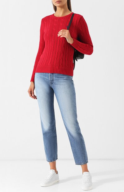 Хлопковый пуловер POLO RALPH LAUREN красного цвета по цене 19650 руб., арт. 211580009, фото 2 Хлопковый пуловер POLO RALPH LAUREN, арт. 211580009, фото 2