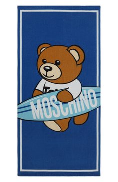 Детского хлопковое полотенце MOSCHINO синего цвета, арт. HQX01B/LGA15 | Фото 3 (Материал: Текстиль, Хлопок; Материал сплава: Проставлено; Нос: Не проставлено)