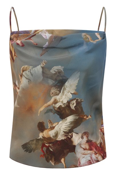 Женский шелковый топ BALMAIN, арт. AF0AD175SC24