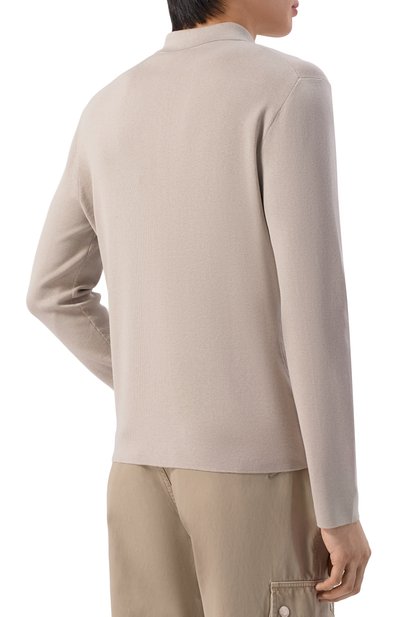 Рубашка из шелка и хлопка MVST бежевого цвета по цене 134500 руб., арт. M26.2PM.K104/Y201 KNIT SETA C0T0NE, фото 4 Рубашка из шелка и хлопка MVST, арт. M26.2PM.K104/Y201 KNIT SETA C0T0NE, фото 4
