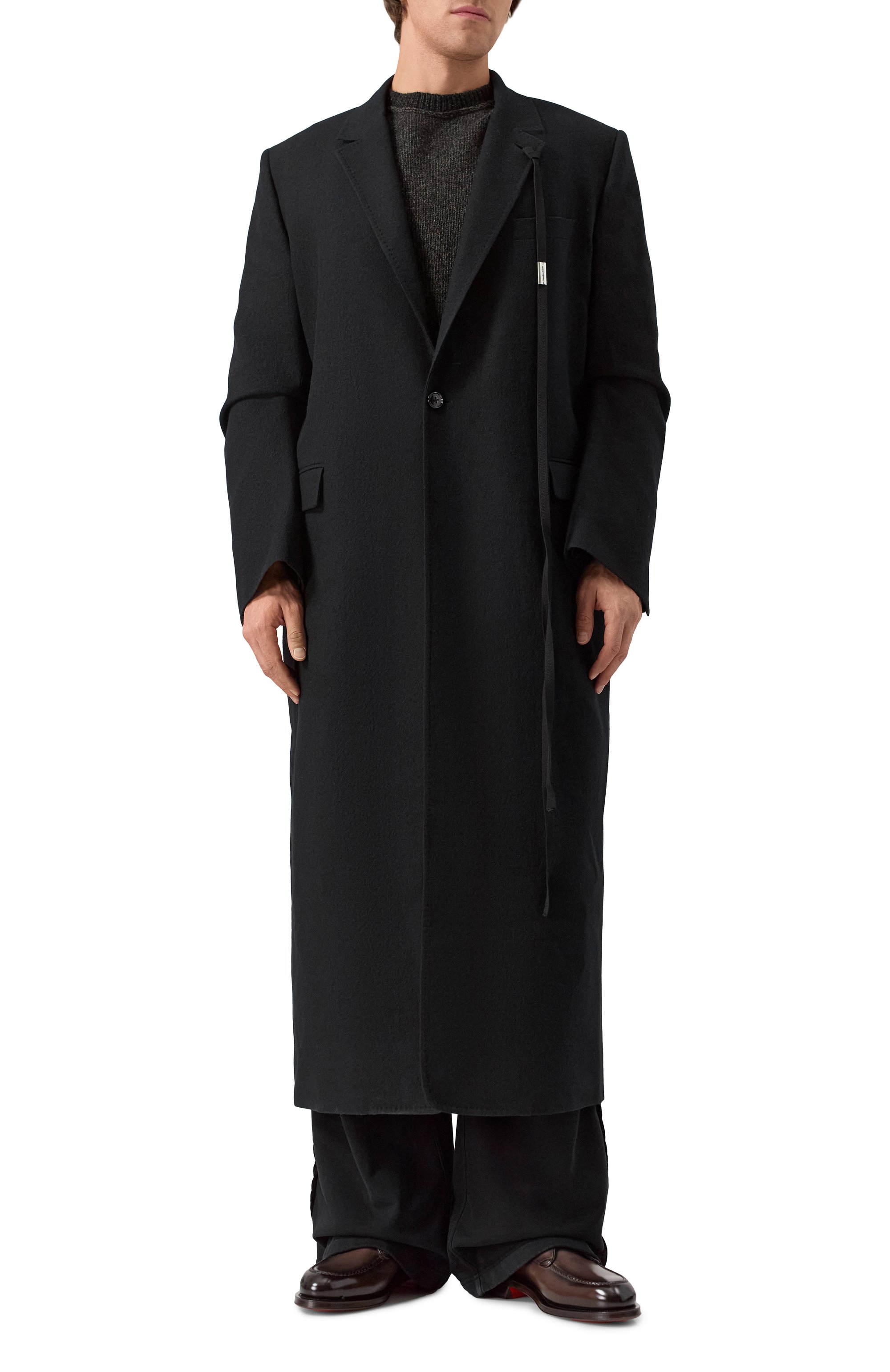 Шерстяное пальто ANN DEMEULEMEESTER, арт. B0011602/FA207, фото 3