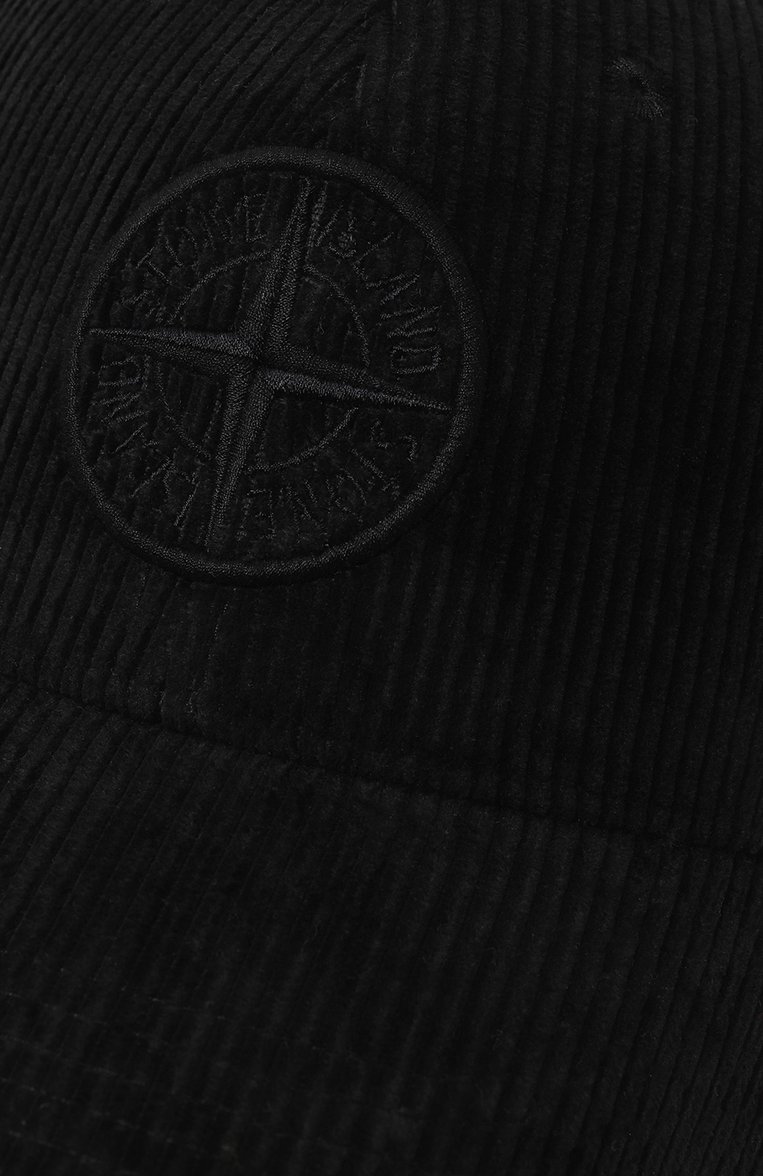 Мужская вельветовая бейсболка STONE ISLAND темно-синего цвета, арт. 811599662 | Фото 4 (Материал: Хлопок, Текстиль; Нос: Не проставлено)