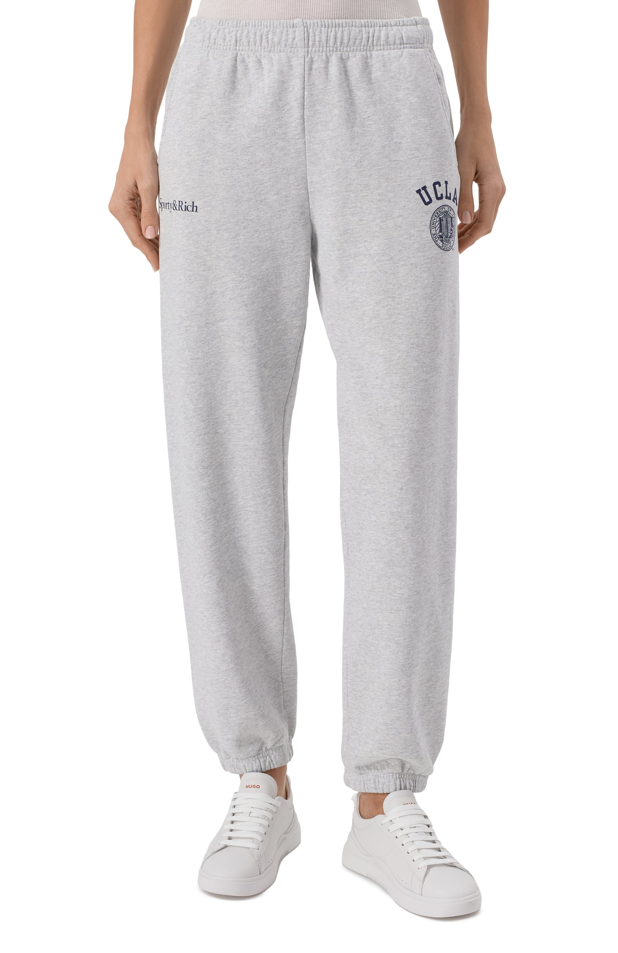 Хлопковые джоггеры sporty & rich x ucla SPORTY AND RICH, арт. PA036615639GY03, фото 7