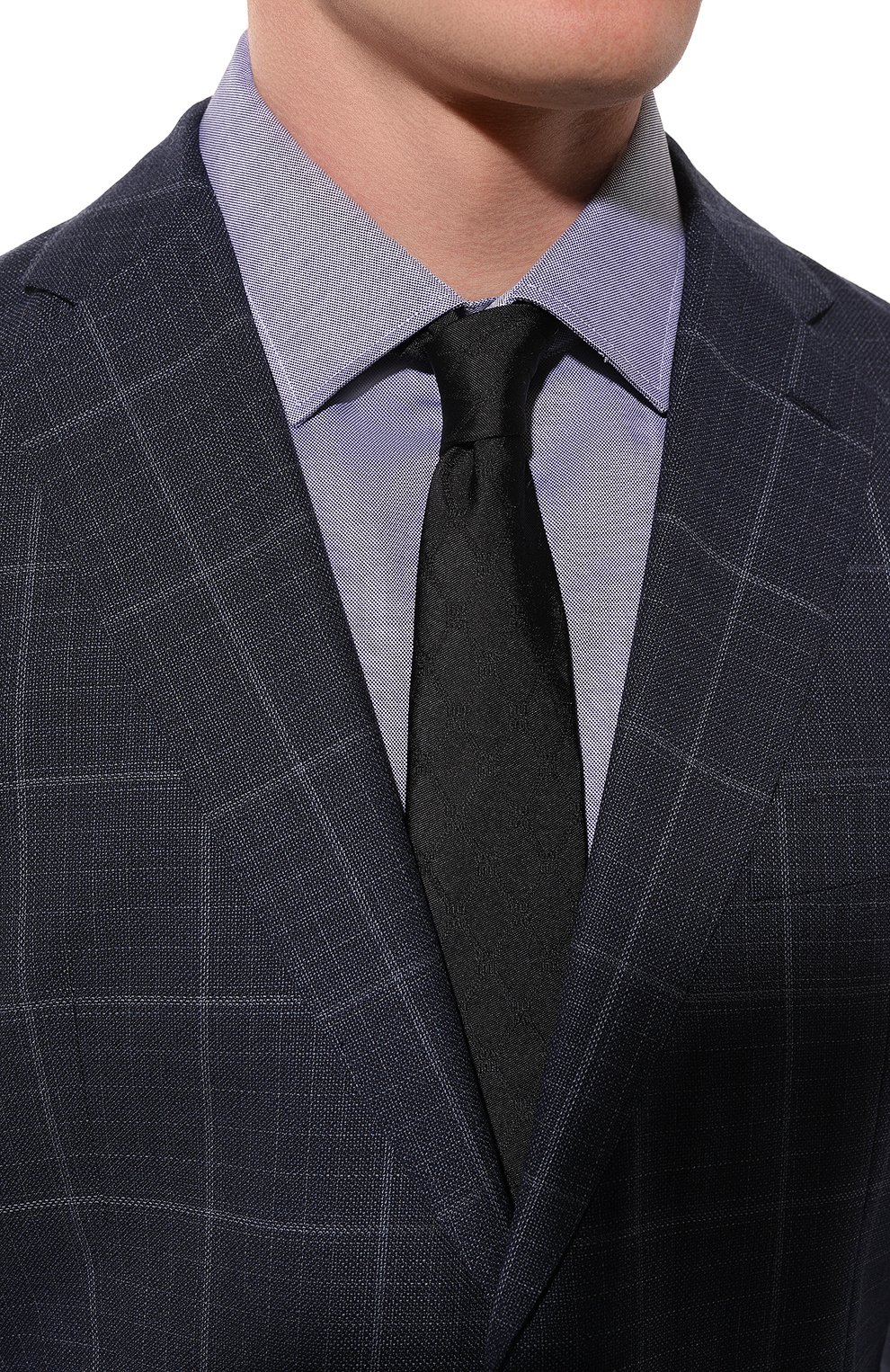 Шелковый галстук HUGO черного цвета по цене 8810 руб., арт. 50528076, фото 2 Шелковый галстук HUGO, арт. 50528076, фото 2