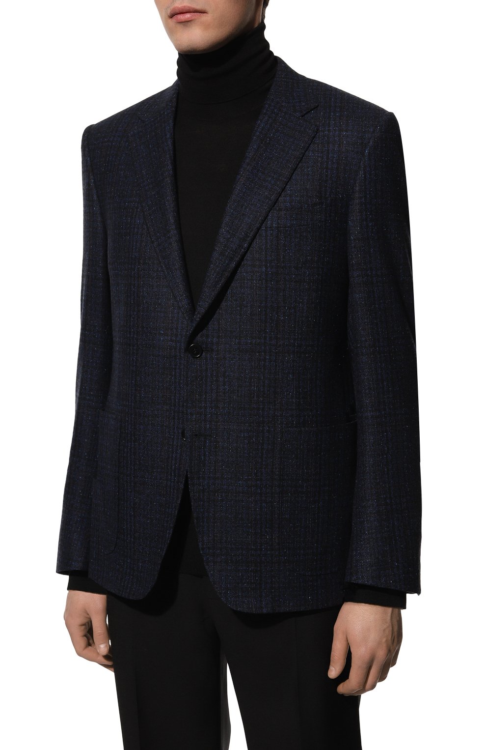 Пиджак из шерсти и шелка CANALI темно-синего цвета по цене 169500 руб., арт. 11288/CF03554, фото 3 Пиджак из шерсти и шелка CANALI, арт. 11288/CF03554, фото 3