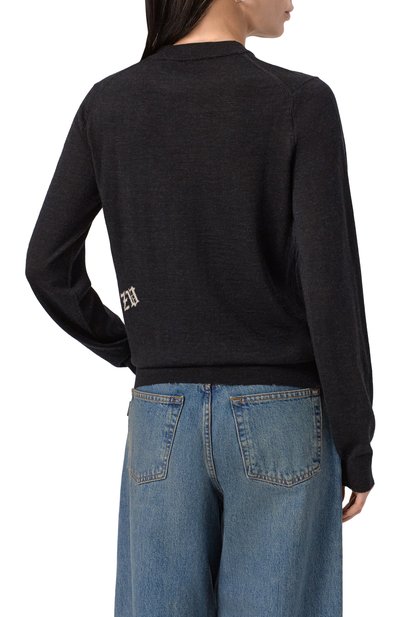 Шерстяной пуловер ZADIG AND VOLTAIRE темно-серого цвета по цене 37800 руб., арт. KWSW02785, фото 4 Шерстяной пуловер ZADIG AND VOLTAIRE, арт. KWSW02785, фото 4