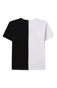 Детская хлопковая футболка BALMAIN черно-белого цвета, арт. BW8Q01 | Фото 2 (Рукава: Короткие; Мальчики Кросс-КТ: Футболка-одежда; Материал внешний: Хлопок; Автоматизация ТО: Проставлено; Автоматизация состава: Проставлено; Ростовка одежда: 8 лет | 128 см, 6 лет | 116 см, 10 - 11 лет | 140 - 146см, 12 лет | 152 см, 13 - 15 лет | 158 см, 16 лет | 164 см)