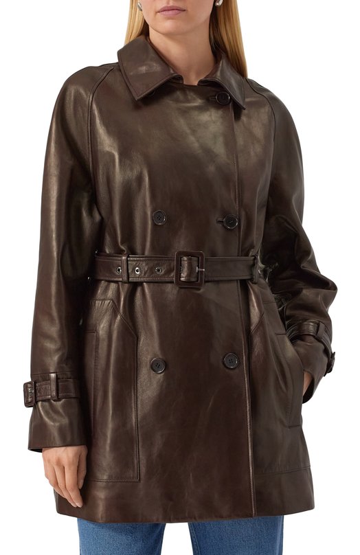 Кожаный плащ MVST ZBKB-Y139-4/Z2764-1 Коричневый  ZBKB-Y139-4/Z2764-1 Фото 3