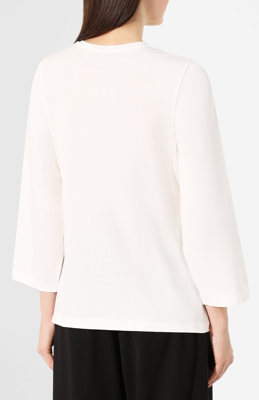 Хлопковый лонгслив TOTEME белого цвета по цене 13400 руб., арт. ESPERA L0NG SLEEVE 193-440-770, фото 4 Хлопковый лонгслив TOTEME, арт. ESPERA L0NG SLEEVE 193-440-770, фото 4