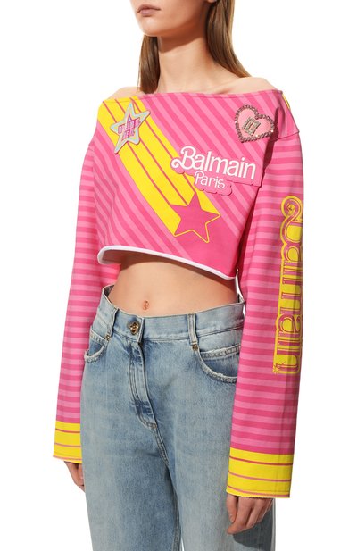 Хлопковый топ balmain x barbie BALMAIN, арт. XF2A0080/04GB, фото 3