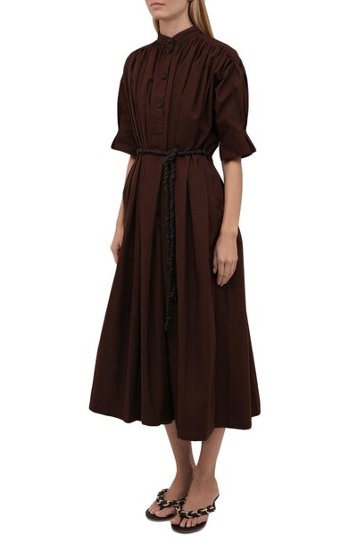 Хлопковое платье JIL SANDER, арт. JSCT500504-WT244200, фото 3