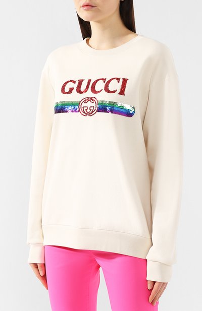 Хлопковый пуловер GUCCI, арт. 469250/XJASD, фото 3