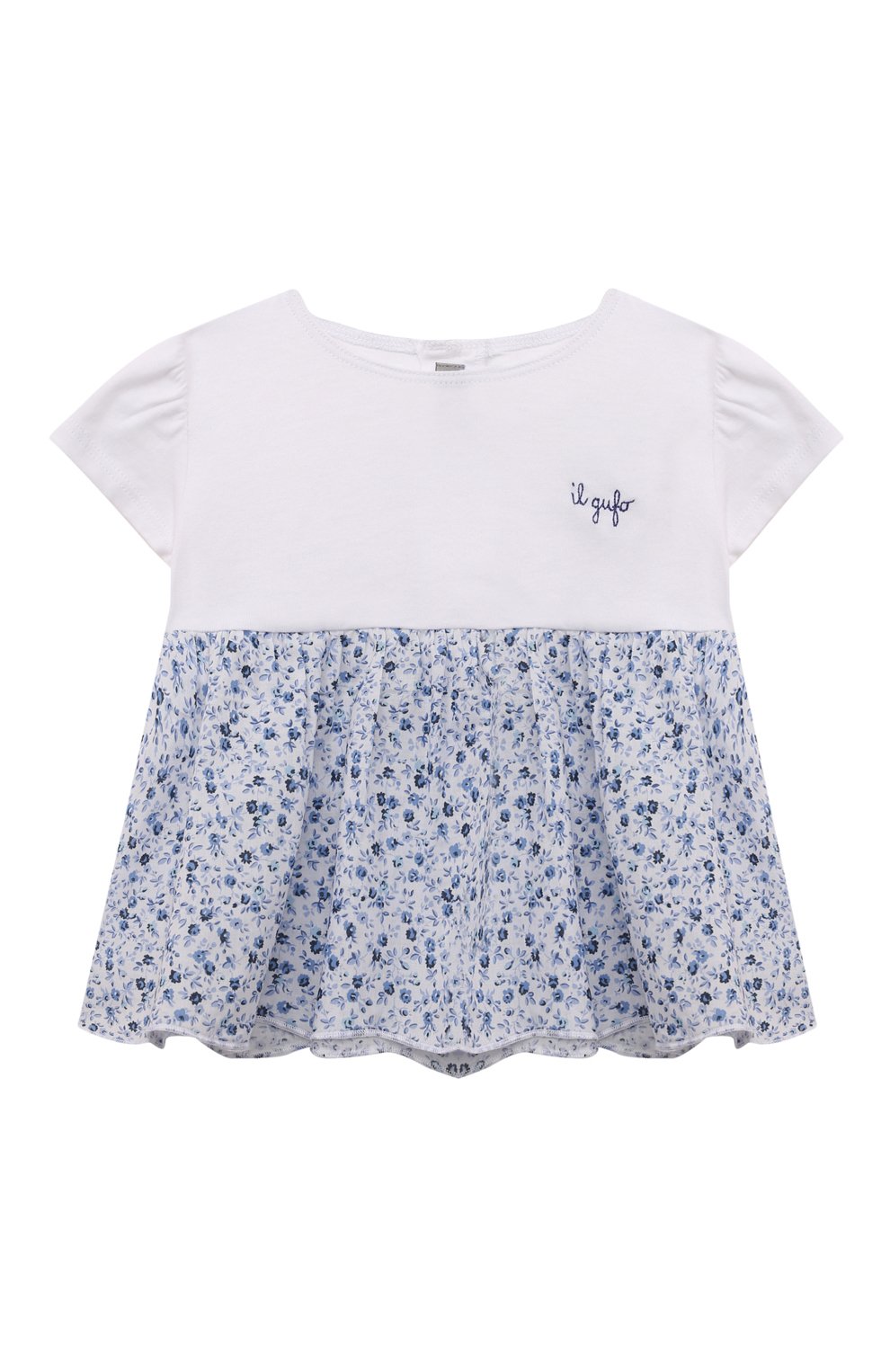 Комплект из топа и шорт IL GUFO голубого цвета по цене 10600 руб., арт. P23DP386C4093/6M-9M, фото 2 Комплект из топа и шорт IL GUFO, арт. P23DP386C4093/6M-9M, фото 2