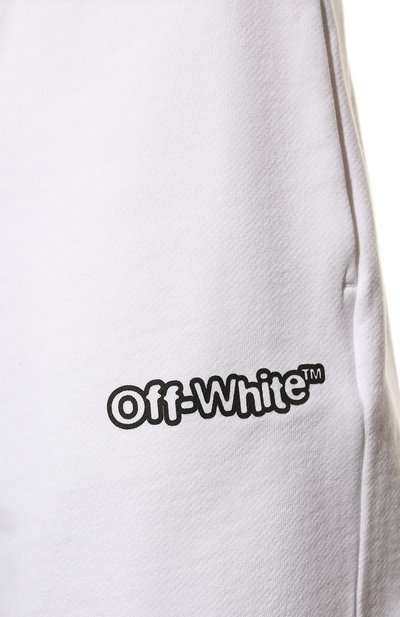 Хлопковые шорты OFF-WHITE белого цвета по цене 45400 руб., арт. 0MCI013S22FLE006, фото 5 Хлопковые шорты OFF-WHITE, арт. 0MCI013S22FLE006, фото 5