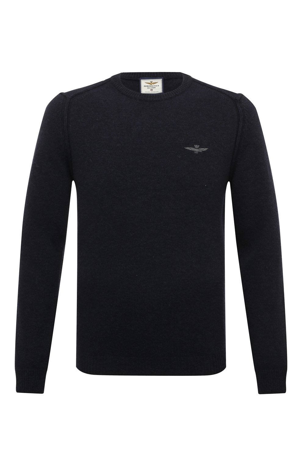 Шерстяной джемпер AERONAUTICA MILITARE темно-синего цвета по цене 14100 руб., арт. MA1518L417, фото 1 Шерстяной джемпер AERONAUTICA MILITARE, арт. MA1518L417, фото 1