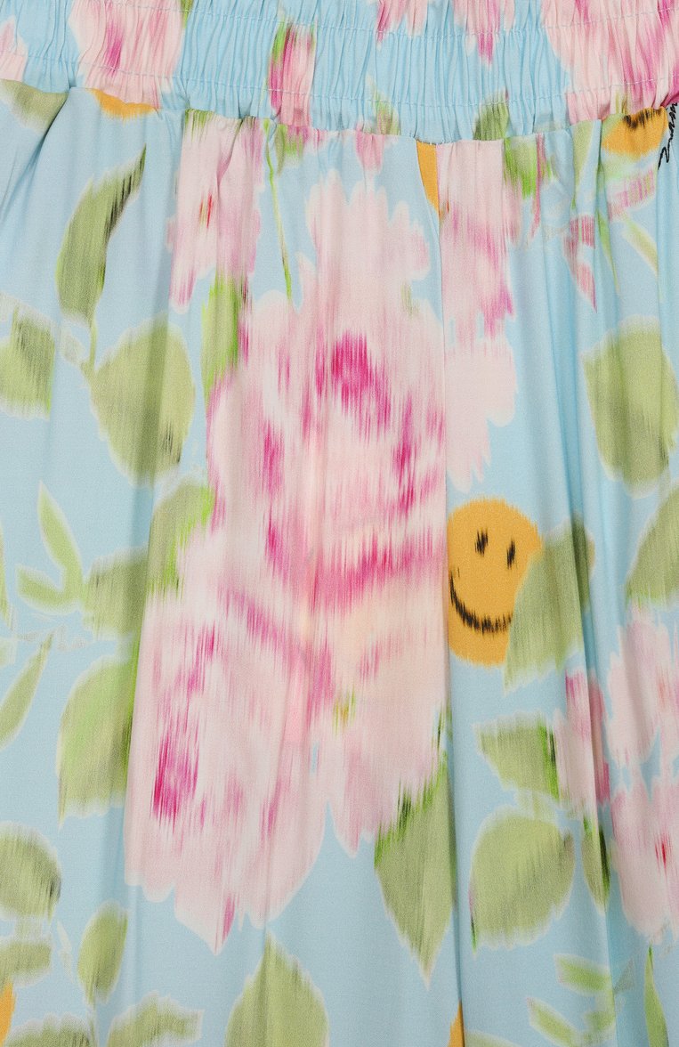 Детские брюки из вискозы MOSCHINO разноцветного цвета, арт. HDP06I/LRB23/10-14 | Фото 3 (Нос: Не проставлено; Материал внешний: Вискоза; Случай: Повседневный; Автоматизация состава: Проставлено; Ростовка одежда: 10 - 11 лет | 140 - 146см, 12 лет | 152 см, 16 лет | 164 см)
