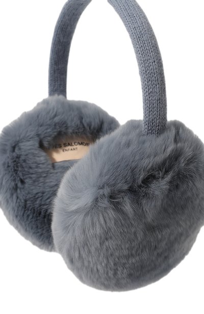 Шерстяные наушники с мехом YVES SALOMON ENFANT, арт. 20WEA310XXREXX, фото 3