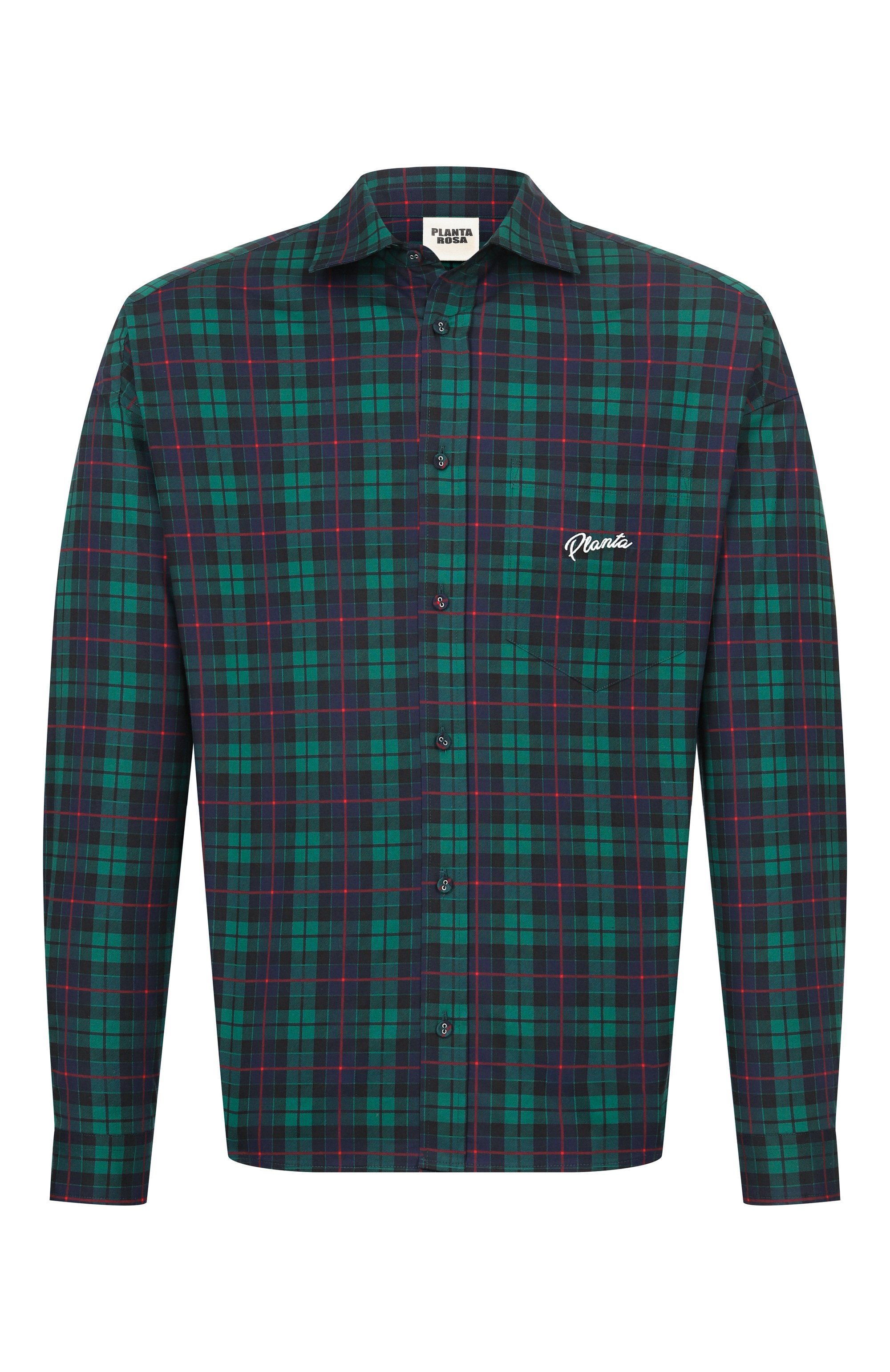 Хлопковая рубашка PLANTA ROSA зеленого цвета по цене 24500 руб., арт. PR/PJ2003, фото 1 Хлопковая рубашка PLANTA ROSA, арт. PR/PJ2003, фото 1