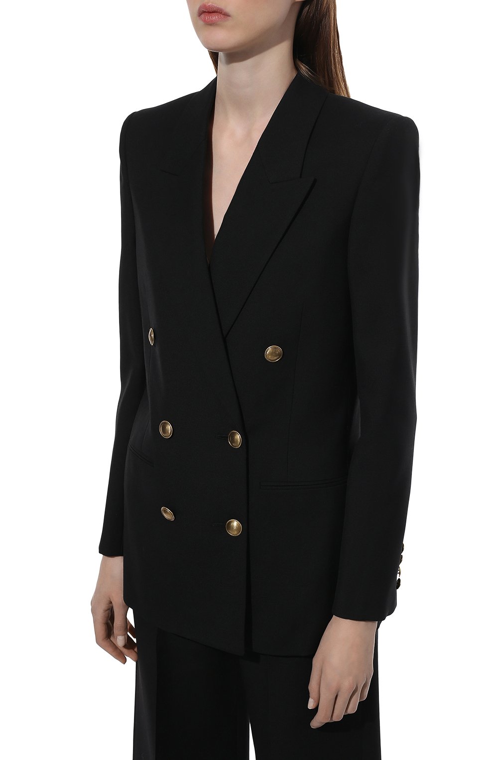 Шерстяной жакет SAINT LAURENT черного цвета по цене 277500 руб., арт. 654667/Y404W, фото 3 Шерстяной жакет SAINT LAURENT, арт. 654667/Y404W, фото 3