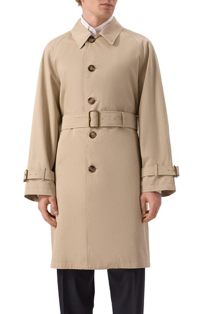 Хлопковый плащ BURBERRY, арт. 8108800, фото 3