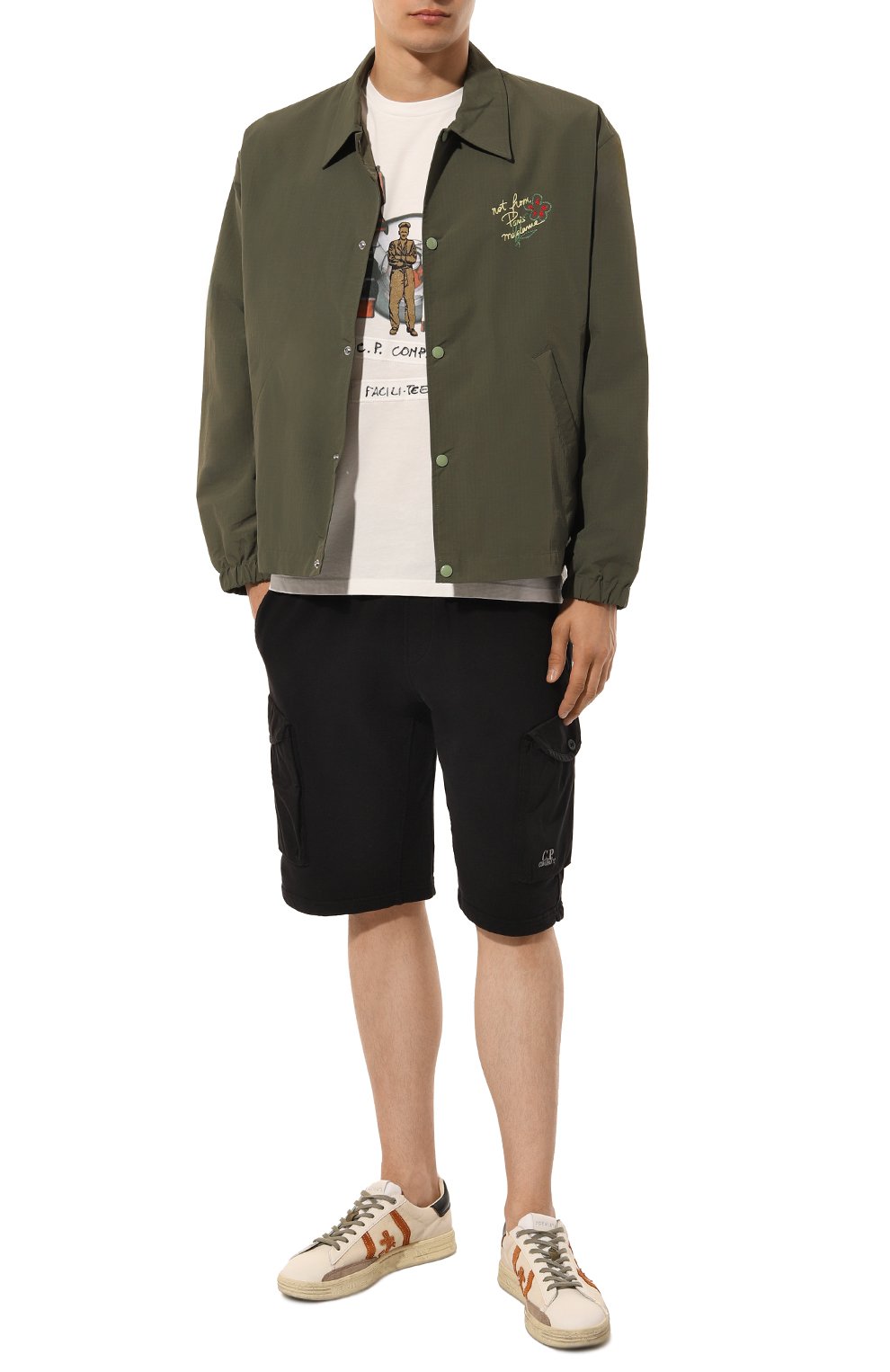 Хлопковые шорты C.P. COMPANY, арт. 16CMSB268A110039M, фото 2