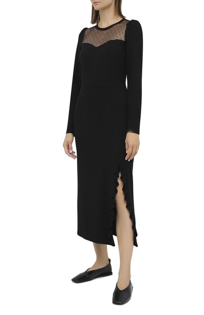 Платье из вискозы REDVALENTINO черного цвета по цене 47150 руб., арт. UR0MJ05X/5JD, фото 3 Платье из вискозы REDVALENTINO, арт. UR0MJ05X/5JD, фото 3