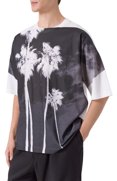 Хлопковая футболка PALM ANGELS, арт. PMAA10DF25JER001, фото 3