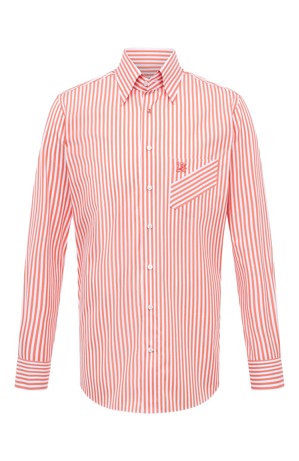 Хлопковая рубашка ZILLI оранжевого цвета по цене 72050 руб., арт. MFZ-7207-0249/0001, фото 1 Хлопковая рубашка ZILLI, арт. MFZ-7207-0249/0001, фото 1