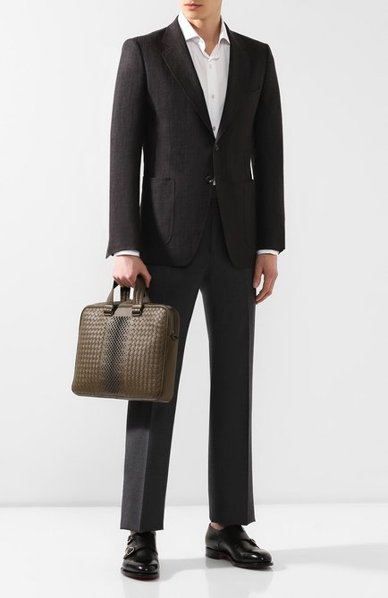 Мужской кожаный портфель BOTTEGA VENETA, арт. 533761/VBLZ2
