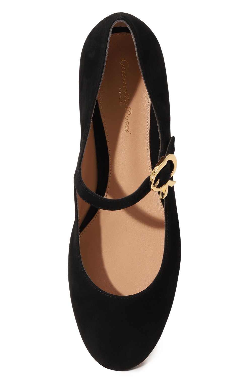 Замшевые балетки mary ribbon 05 GIANVITO ROSSI, арт. G22164.05CU0.CAMNER0, фото 6
