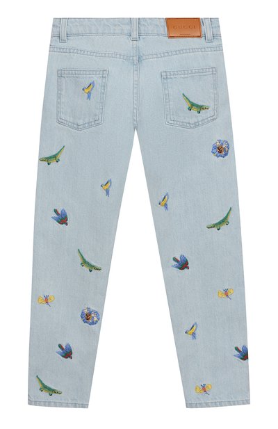 Джинсы с вышивкой GUCCI синего цвета по цене 49750 руб., арт. 551315/XDAGJ, фото 2 Джинсы с вышивкой GUCCI, арт. 551315/XDAGJ, фото 2