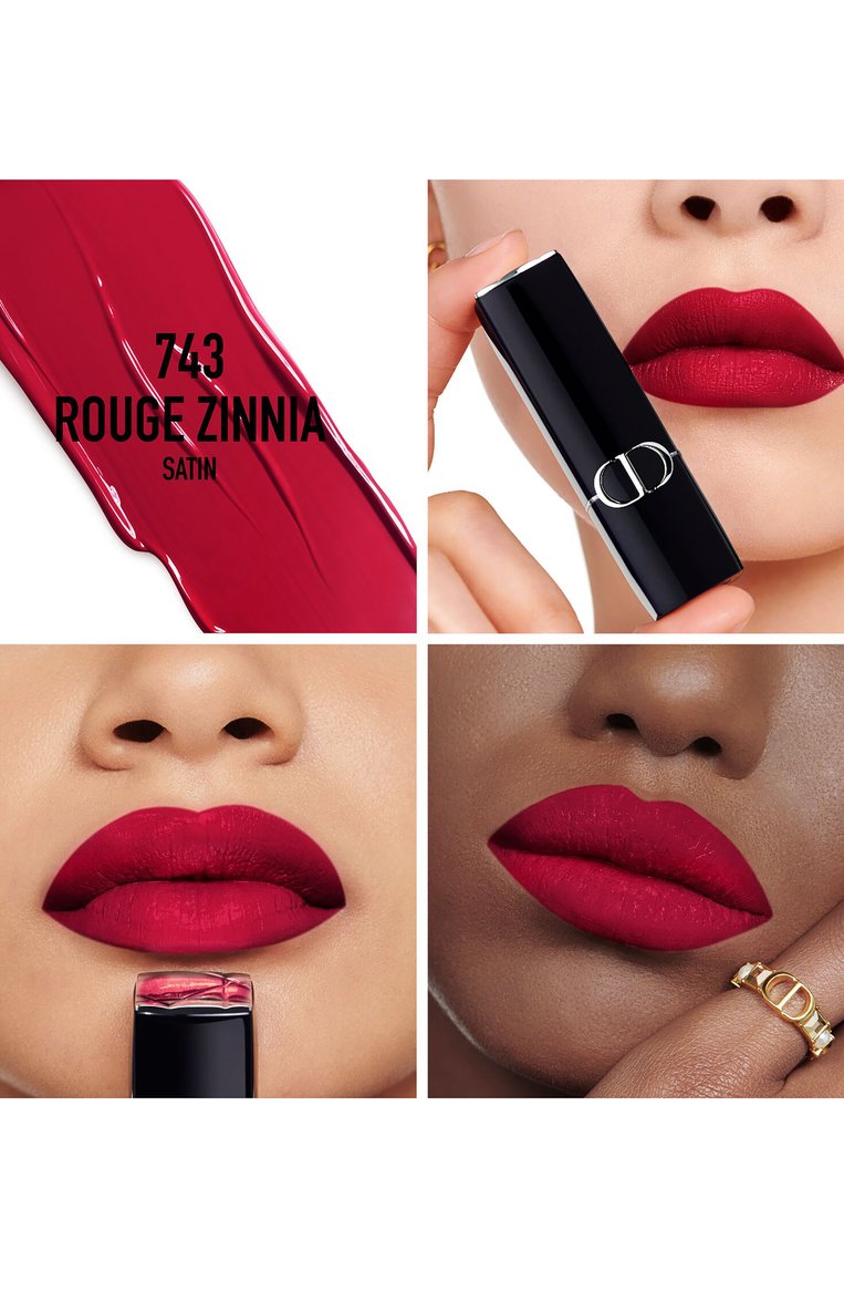 Помада для губ с сатиновым финишем rouge dior, оттенок 743 красная цинния (3,5g) DIOR, арт. C035500743, фото 1