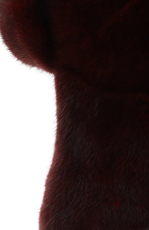 Меховая шапка-ушанка Френки из норки FurLand 0217500110052600000 Бордовый  0217500110052600000 Фото 3