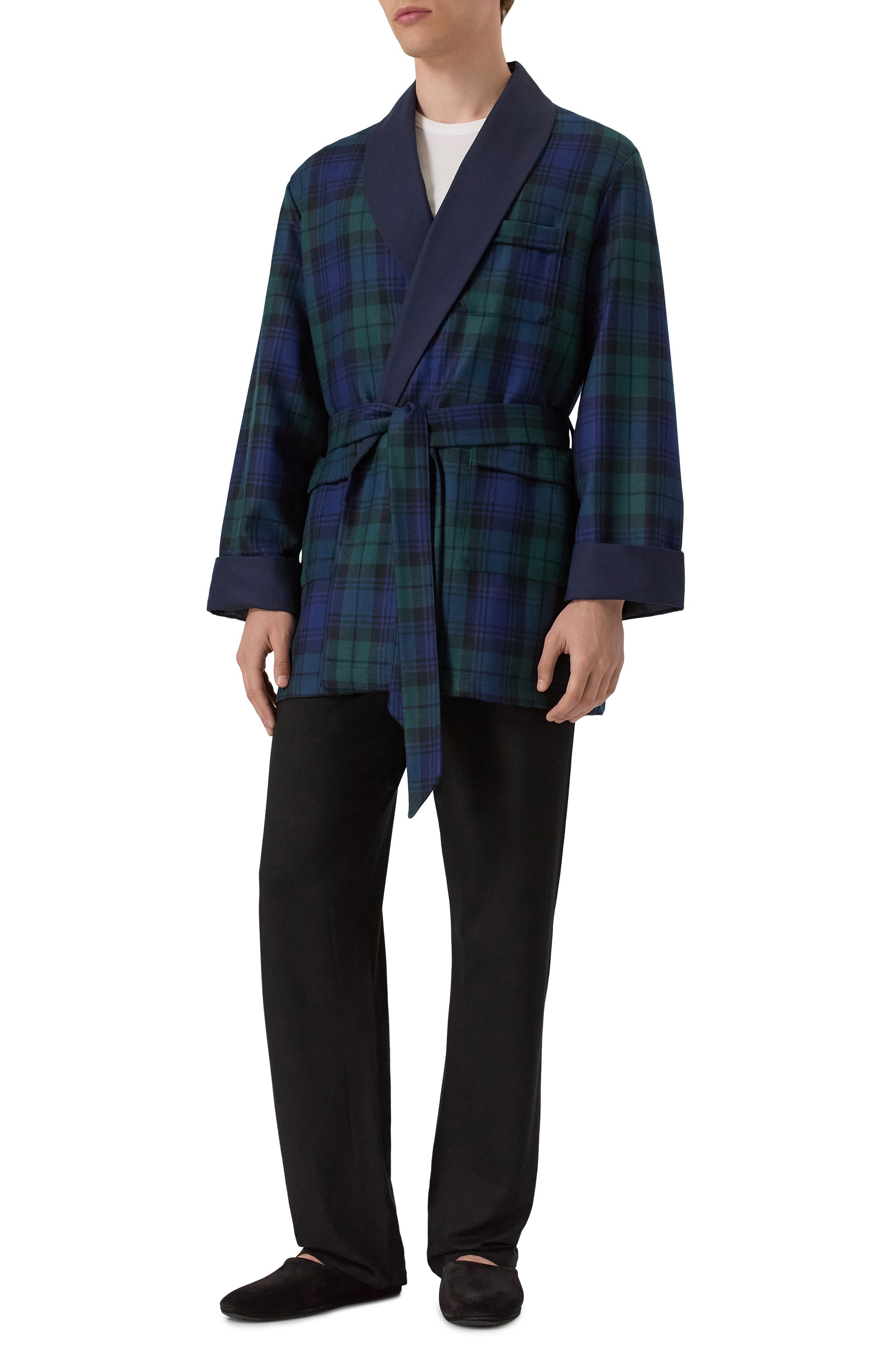 Шерстяной халат DEREK ROSE, арт. 5550/TART001, фото 2